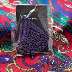Purple Filigree Earrings
